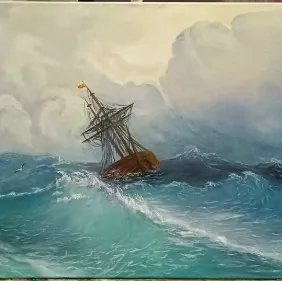 Работа ученицы курса «Морская живопись»